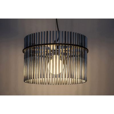 Rabalux Inesa lampa wisząca 1x40 W czarna-przydymiona 72261