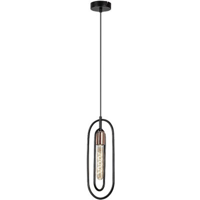 Rabalux Rovier lampa wisząca 1x40 W czarna-miedź 72263