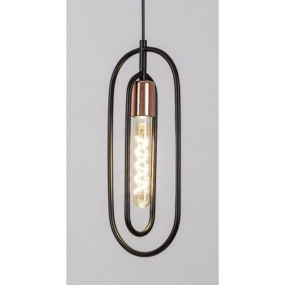 Rabalux Rovier lampa wisząca 1x40 W czarna-miedź 72263