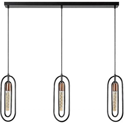 Rabalux Rovier lampa wisząca 3x40 W czarna-miedź 72264