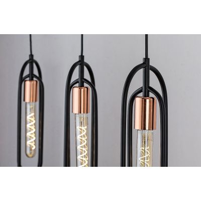 Rabalux Rovier lampa wisząca 3x40 W czarna-miedź 72264