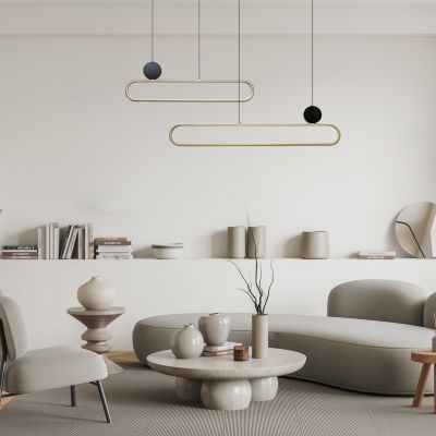 Rabalux Circado lampa wisząca 48 W biała-czarna-złota 72268