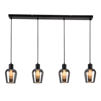 Rabalux Florian lampa wisząca 4x40 W czarna 72271