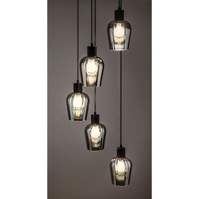 Rabalux Florian lampa wisząca 5x40 W czarna 72272