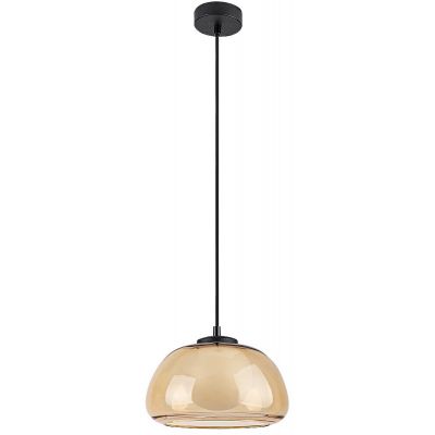 Rabalux Elowen lampa wisząca 1x5 W biała-czarna-bursztynowa 72273