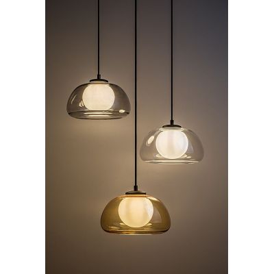 Rabalux Elowen lampa wisząca 3x5 W biała-czarna-przezroczysta-przydymiona-bursztynowa 72276