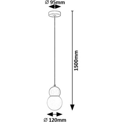 Rabalux Gellia lampa wisząca 1x38 W biała-niebieska 72279