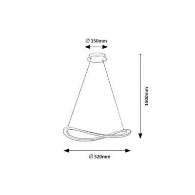 Rabalux Kallira lampa wisząca 1x40 W złota 72281