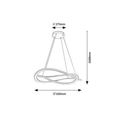 Rabalux Kallira lampa wisząca 1x72 W złota 72282