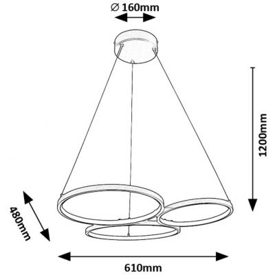 Rabalux Formand lampa wisząca 1x38 W czarna 72297