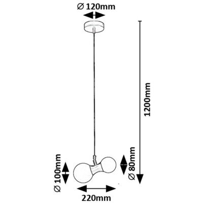 Rabalux Lition lampa wisząca 2x28 W biała-czarna 72299