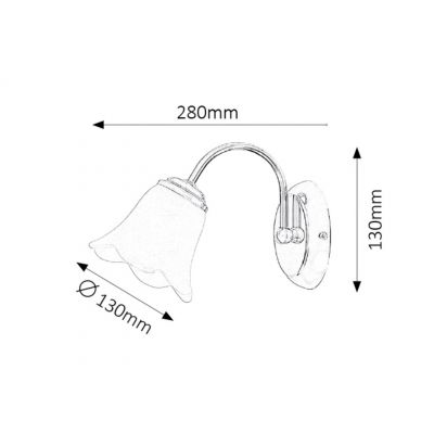 Rabalux Rafaella kinkiet 1x40 W złoty 7231