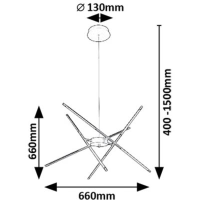 Rabalux Henli2 lampa wisząca 4x40 W biała-czarna 72338