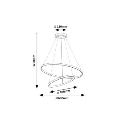 Rabalux Beliza lampa wisząca 1x75 W czarna 72345