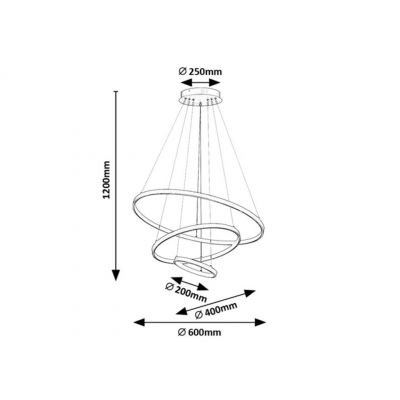 Rabalux Beliza lampa wisząca 1x90 W czarna 72346