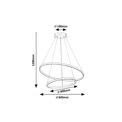 Rabalux Beliza lampa wisząca 75 W złota 72348
