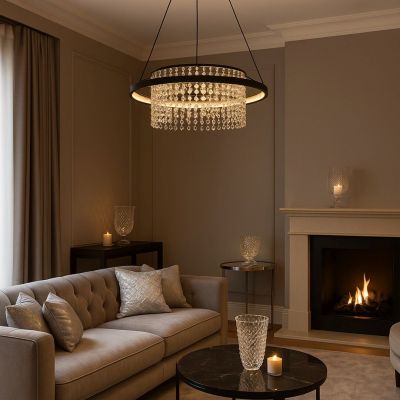 Rabalux Maribell lampa wisząca 1x40 W czarna 72353