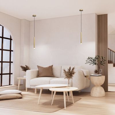 Rabalux Ramira lampa wisząca 1x5 W przezroczysta-złota 72357