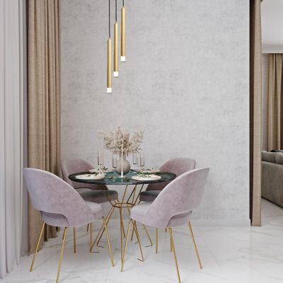 Rabalux Ramira lampa wisząca 3x5 W przezroczysta-złota 72359