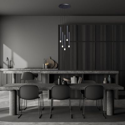 Rabalux Ramira lampa wisząca 5x5 W czarna-przezroczysta 72360