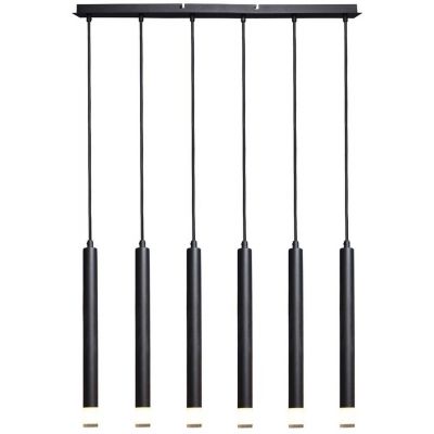 Rabalux Ramira lampa wisząca 6x5 W czarna-przezroczysta 72362