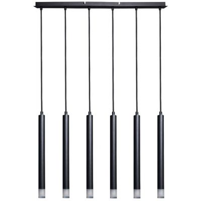 Rabalux Ramira lampa wisząca 6x5 W czarna-przezroczysta 72362