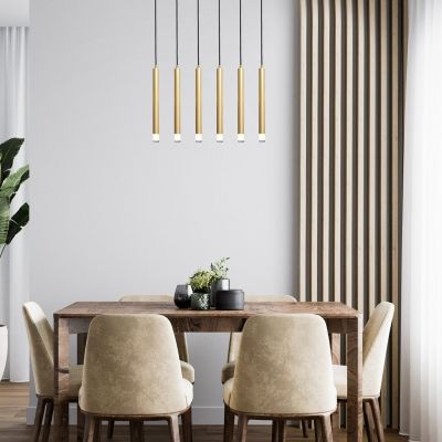 Rabalux Ramira lampa wisząca 6x5 W przezroczysta-złota 72363