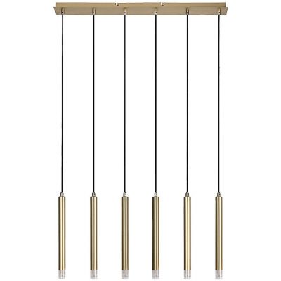 Rabalux Ramira lampa wisząca 6x5 W przezroczysta-złota 72363