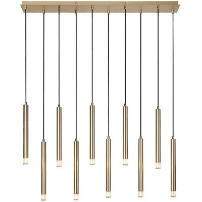 Rabalux Ramira lampa wisząca 10x5 W przezroczysta-złota 72365