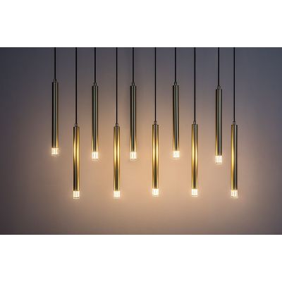 Rabalux Ramira lampa wisząca 10x5 W przezroczysta-złota 72365