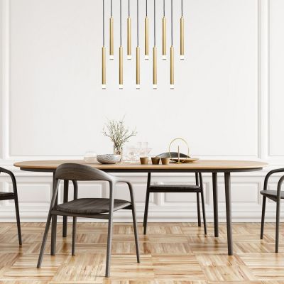 Rabalux Ramira lampa wisząca 10x5 W przezroczysta-złota 72365