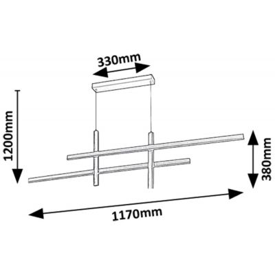 Rabalux Severine lampa wisząca 4x40 W biała-czarna-złota 72366