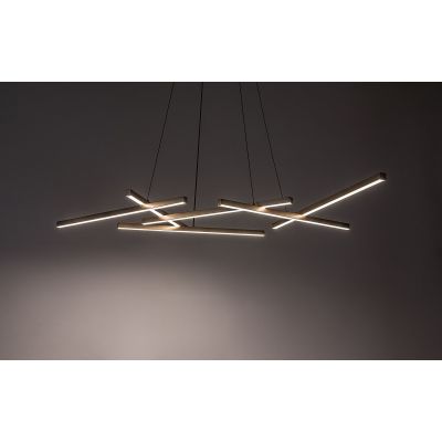 Rabalux Severine inteligentna lampa wisząca 5x40 W biała-czarna-złota 72369