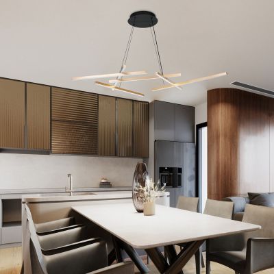 Rabalux Severine inteligentna lampa wisząca 5x40 W biała-czarna-złota 72369