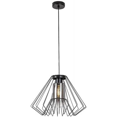 Rabalux Emerencia lampa wisząca 1x40 W czarna-przydymiona 72372