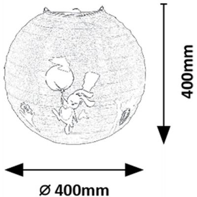 Rabalux Hopply lampa podsufitowa 1x40 W biała-multikolor 72410