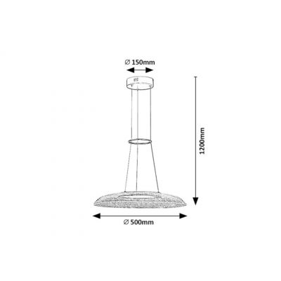 Rabalux Zofrael lampa wisząca 1x24 W złota 72411