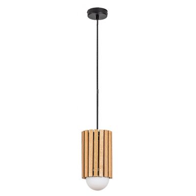 Rabalux Noxelle lampa wisząca 1x5 W czarna-drewno 72420
