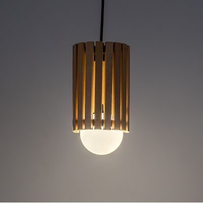 Rabalux Noxelle lampa wisząca 1x5 W czarna-drewno 72420