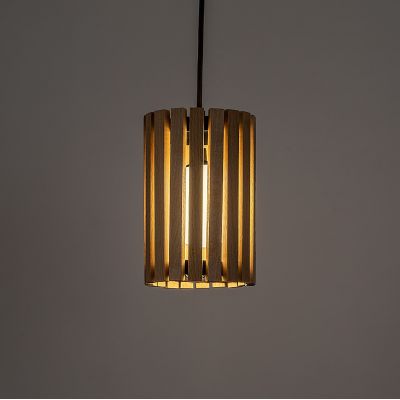 Rabalux Noxelle lampa wisząca 1x5 W czarna-drewno 72420