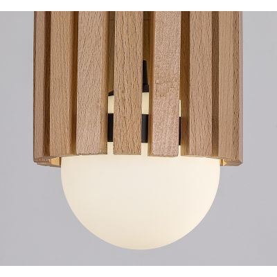 Rabalux Noxelle lampa wisząca 1x5 W czarna-drewno 72420