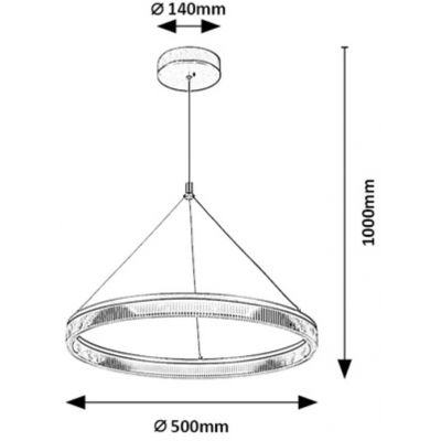 Rabalux Rivona lampa wisząca 24 W złota 72471