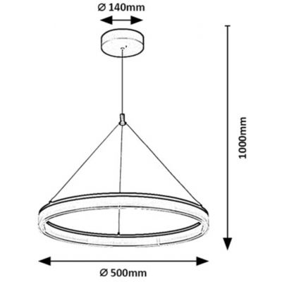 Rabalux Seraphiel lampa wisząca 24 W czarna 72478