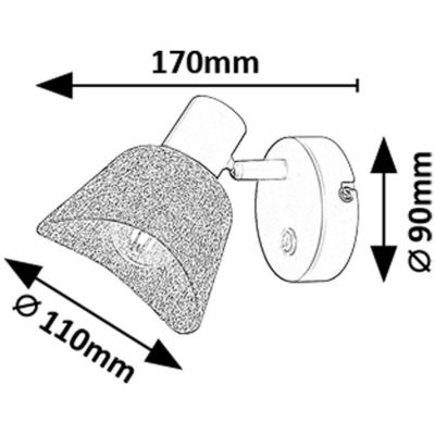 Rabalux Farelia kinkiet 1x10 W czarny-szary 73005