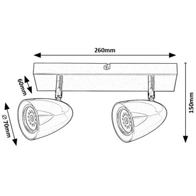 Rabalux Perico lampa podsufitowa 3x5 W biała 73020