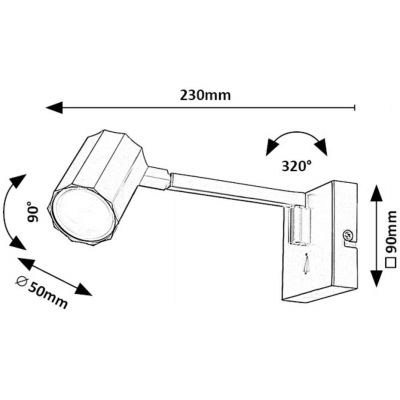 Rabalux Karter kinkiet 1x5 W czarny 73027