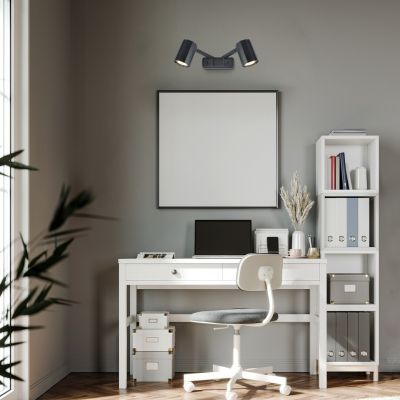 Rabalux Karter kinkiet 2x5 W czarny 73028