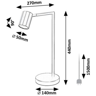 Rabalux Karter lampa biurkowa 1x5 W czarna 73029