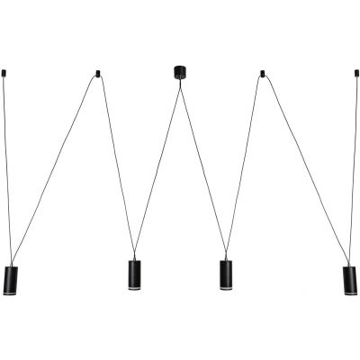 Rabalux Senobia lampa wisząca 4x5 W czarna 73038