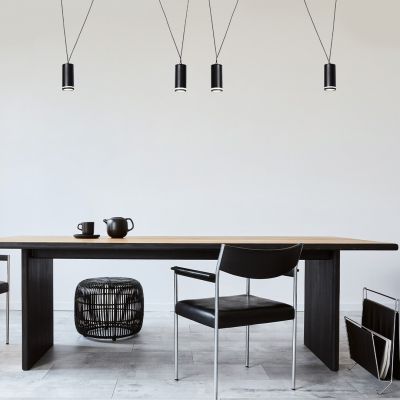 Rabalux Senobia lampa wisząca 4x5 W czarna 73038